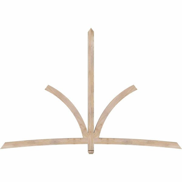 Ekena Millwork Davenport Smooth Timber Gable Bracket, Douglas Fir, 108"W x 72"H x 3 1/2"D x 3 1/2"F, 16/12 Pitch GBW108X72X0404DAV00SDF - main